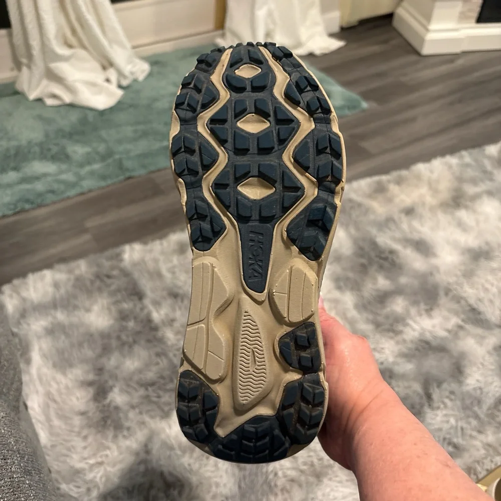Hoka Blue and Tan Running Shoes - Picture 6 of 8